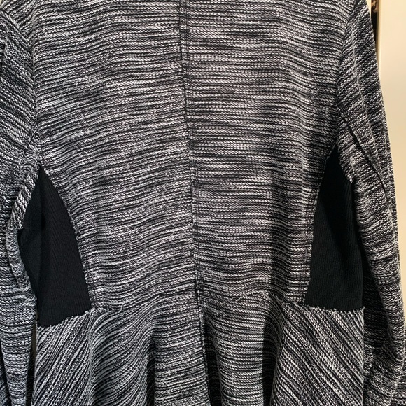Mossimo Fitted Zip Up Jacket Black & White - Picture 2 of 4